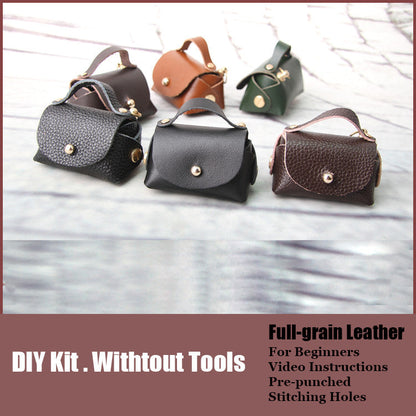 DIY Leather Pouch Kits DIY Leather Projects DIY Leather Mini HandBag Kit DIY Leather Coin Pouch Kit