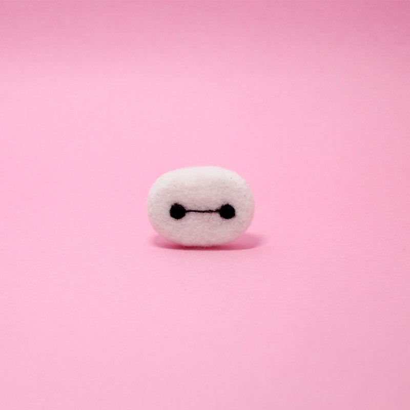 Needle Felted Felting project Big Hero 6 Baymax Cute Brooch