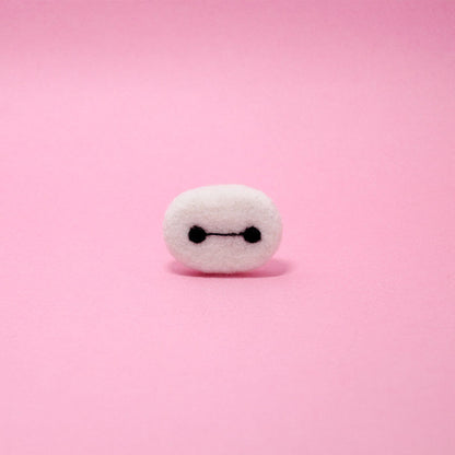 Needle Felted Felting project Big Hero 6 Baymax Cute Brooch