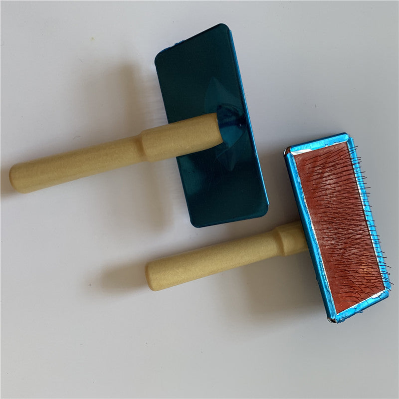 Handle Shedding Wool Carding Combs Hand Carders Felting Preparation Pet Brush Wool Carders for Blending Wool Fibers