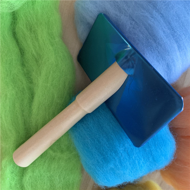 Handle Shedding Wool Carding Combs Hand Carders Felting Preparation Pet Brush Wool Carders for Blending Wool Fibers