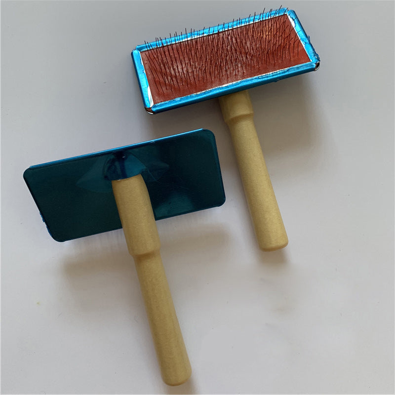 Handle Shedding Wool Carding Combs Hand Carders Felting Preparation Pet Brush Wool Carders for Blending Wool Fibers