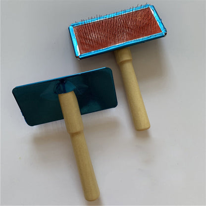 Handle Shedding Wool Carding Combs Hand Carders Felting Preparation Pet Brush Wool Carders for Blending Wool Fibers