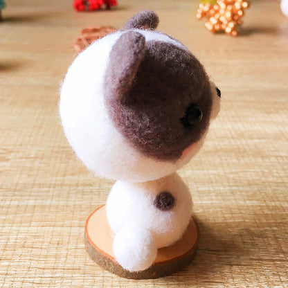 Handmade Needle felted dog felting kit project Animals Dalmatians cute for beginners starters