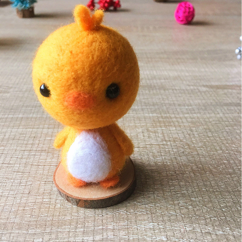 Handmade Needle felted cat felting kit project Animals chicken cute for beginners starters