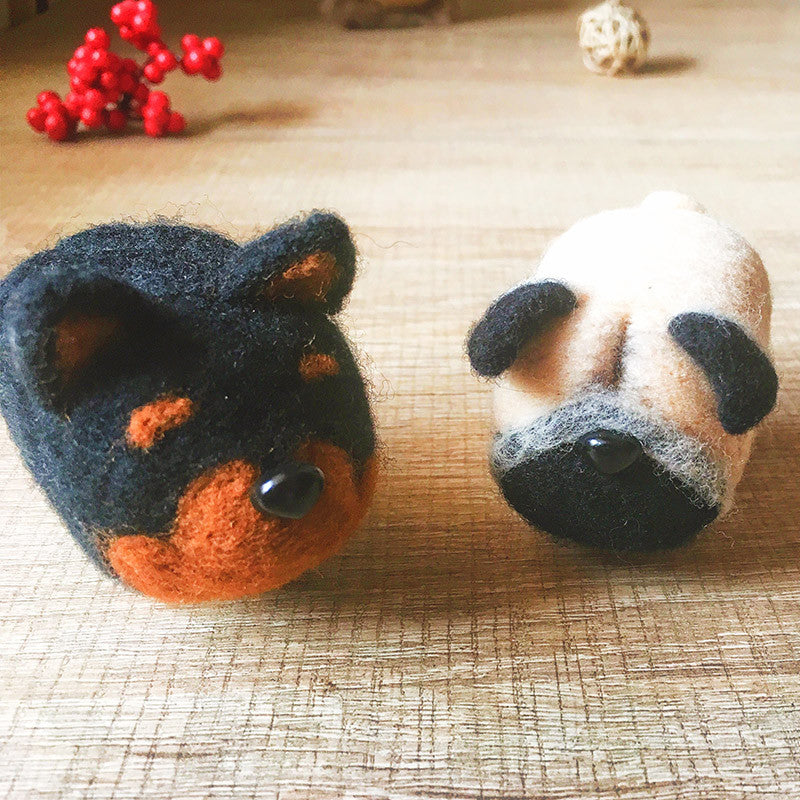 Handmade Needle felted dog felting kit project Animals Chihuahua cute for beginners starters