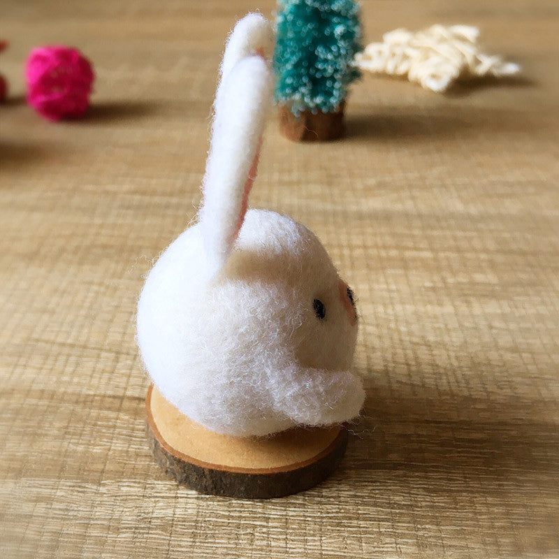 Handmade Needle felted felting kit project Woodland Animals bunny cute for beginners starters