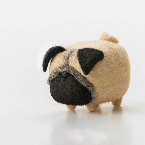 Handmade felted felting project cute animal dogs puppy felted wool doll