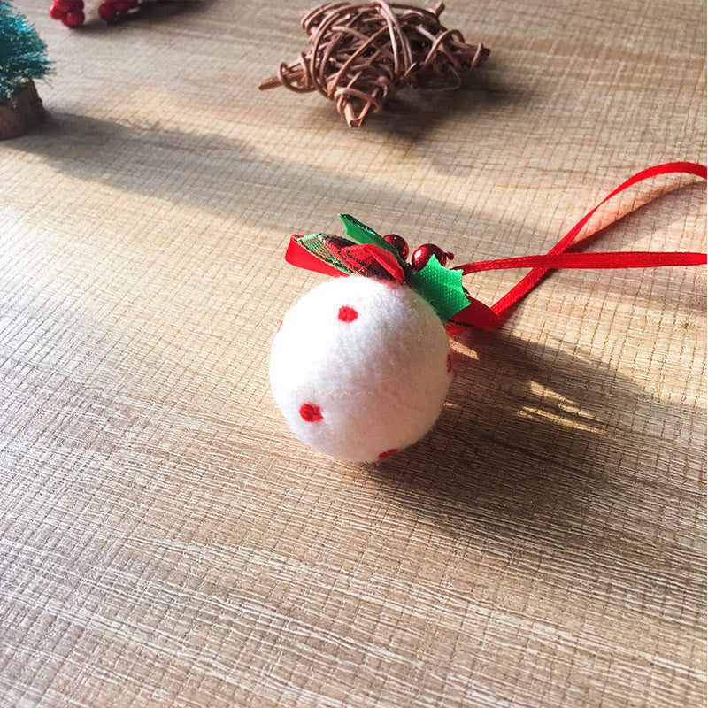 Handmade needle felting felted project christmas bauble White ball tree ornamant christmas decor decoration