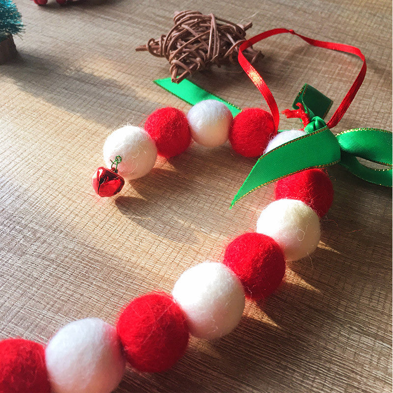 Handmade needle felting felted project christmas cane tree ornament christmas decor decoration