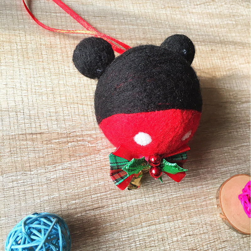 Handmade needle felting felted project christmas micky bauble ball tree ornamant christmas decor decoration