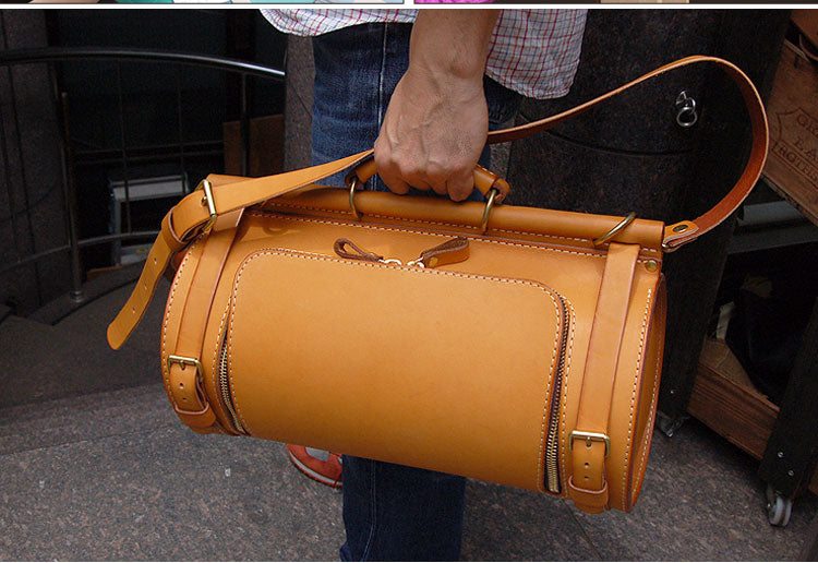 Mens Leather Barrel Weekender Bag Patterns Leather Pattern Large Travel Bag Leather Craft Pattern