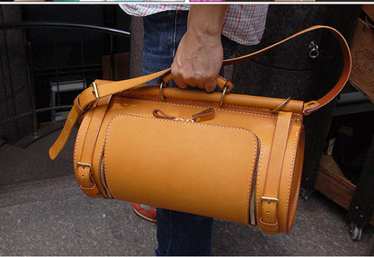 Mens Leather Barrel Weekender Bag Pattern Leather Pattern Large Travel Bag Leather Craft Pattern