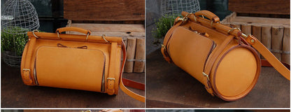 Mens Leather Barrel Weekender Bag Pattern Leather Pattern Large Travel Bag Leather Craft Pattern