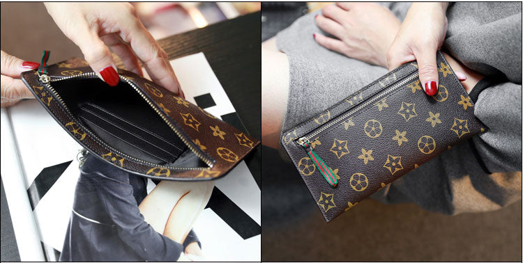 Leather Pattern Leather Clutch Wallet Pattern Zipper Long Wallet Leather Craft Patterns Leather Templates