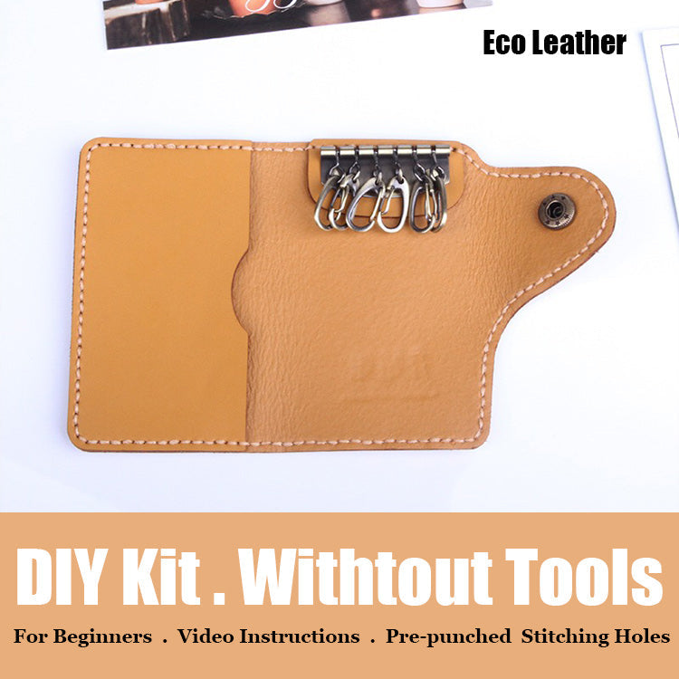 Purple Leather Key Holder Kit DIY Leather Key Wallet Kit DIY Leather Projects DIY Leather Kit