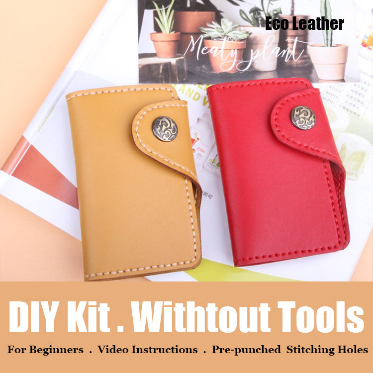 Purple Leather Key Holder Kit DIY Leather Key Wallet Kit DIY Leather Projects DIY Leather Kit