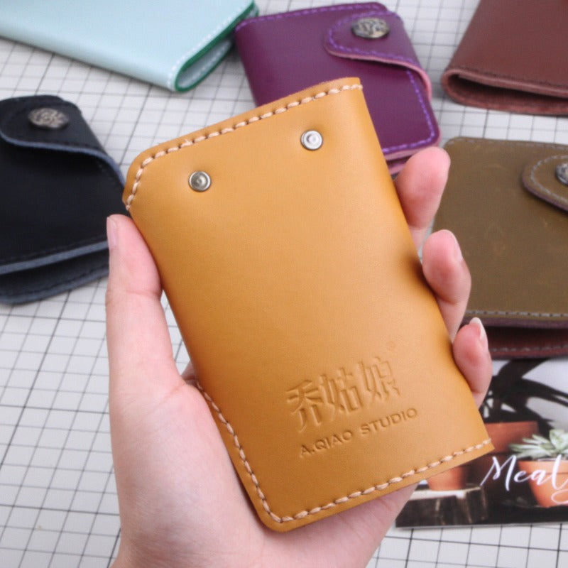 Purple Leather Key Holder Kit DIY Leather Key Wallet Kit DIY Leather Projects DIY Leather Kit