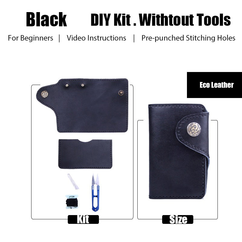 Khaki Leather Key Holder Kit DIY Leather Key Wallet Kit DIY Leather Projects DIY Leather Kit