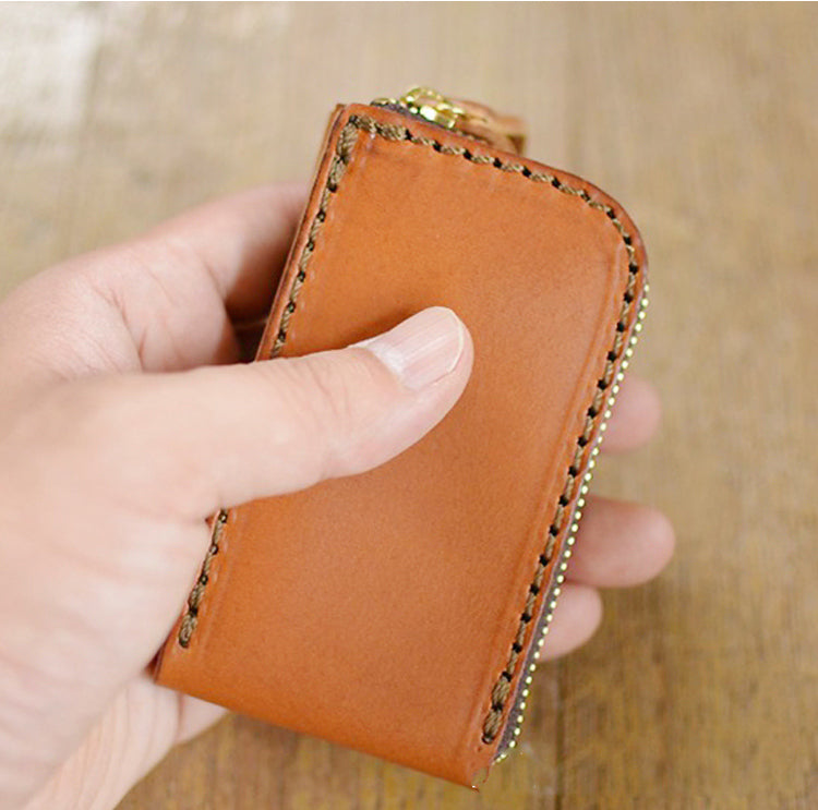 Leather Pattern Leather Key Wallet Pattern Zip Key Holder Leather Craft Patterns Leather Templates