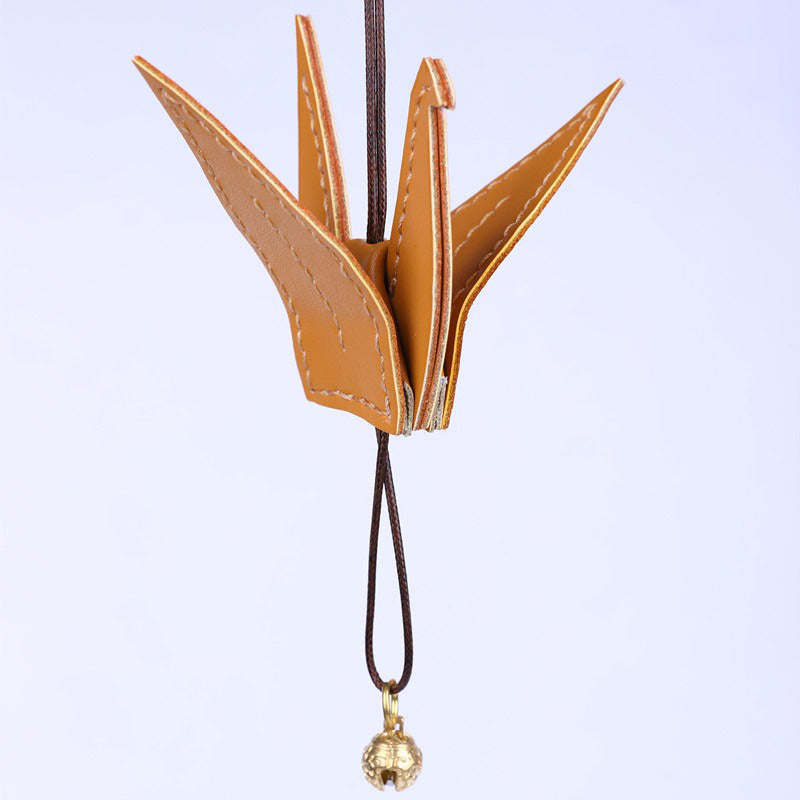 DIY Leather Paper Crane Kit Cute DIY Leather Project DIY Red Leather Paper Crane Charm Kit