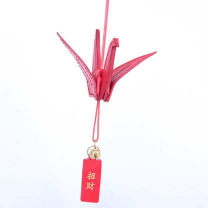 DIY Leather Paper Crane Kit Cute DIY Leather Project DIY Red Leather Paper Crane Charm Kit