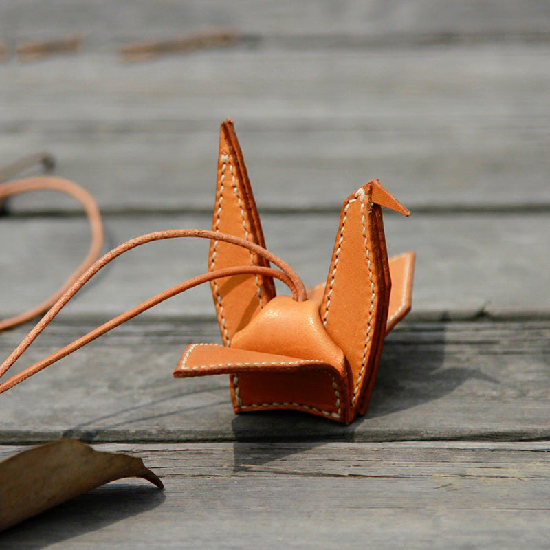 Leather Pattern Leather Paper Crane Pattern Bag Charm Leather Craft Pattern Leather Templates