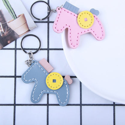 Cute DIY Leather Pony Key Charm Kit DIY Leather Project DIY Horse Leather Womens Bag Charm DIY Leather KeyRing Kit