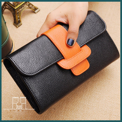 Women Leather Pattern Leather Wallet Pattern Buckle Long Wallet Leather Craft Patterns Leather Templates