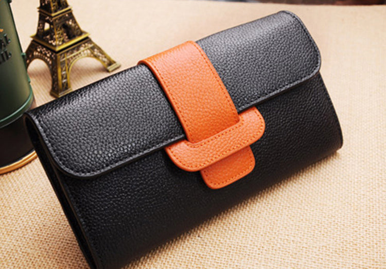 Women Leather Pattern Leather Wallet Pattern Buckle Long Wallet Leather Craft Patterns Leather Templates