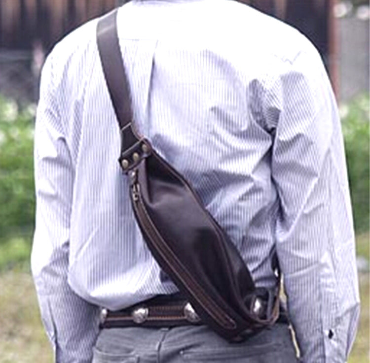 Mens Leather Slim Sling Bag Patterns Leather Patterns Crossbody Pack Leather Craft Pattern