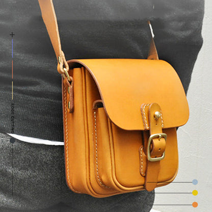 Mens Leather Small Side Bag Pattern Leather Pattern Women Vertical Phone Crossbody Bag Leather Craft Pattern