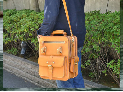 Mens Leather Vertical Work Handbag Briefcase Patterns Leather Pattern Business Bag Leather Craft Pattern