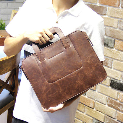 Mens Small Leather Work Handbag Briefcase Pattern Leather Pattern Business Bag Leather Craft Pattern