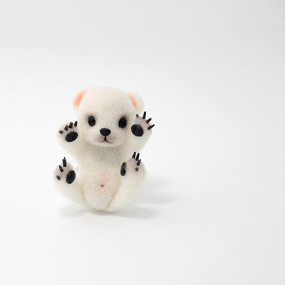 Needle Felted Felting project Animals Polar Bear Cute Craft