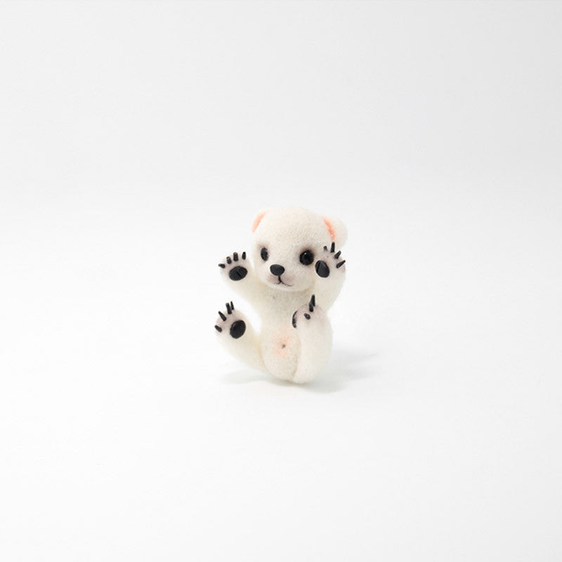 Needle Felted Felting project Animals Polar Bear Cute Craft