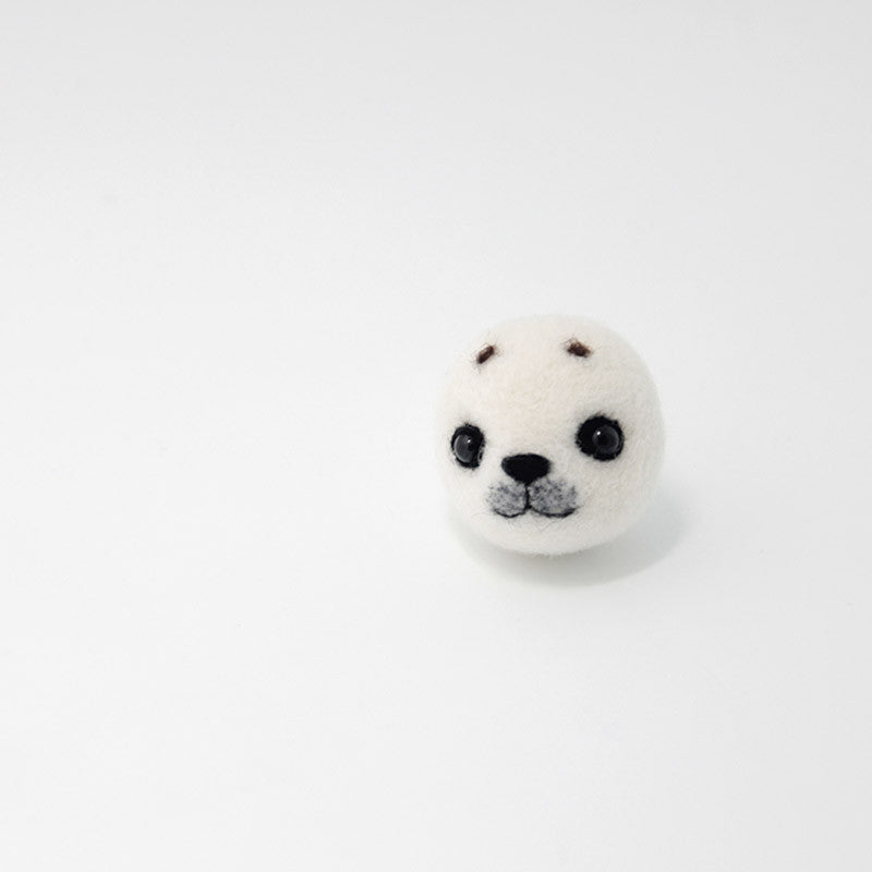 Needle Felted Felting project Animals Seal White Cute Craft