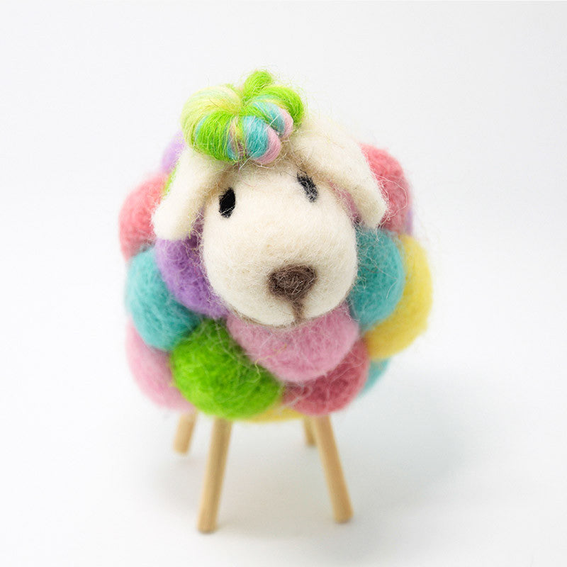 Needle Felted Felting project Animals Sheep Color Cute Craft