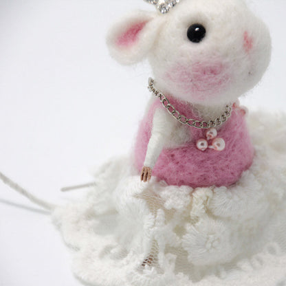 Needle Felted Felting project Animals Cute Mice Mouse Princess