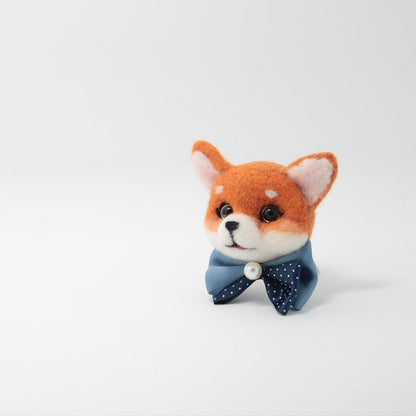 Needle Felted Felting project Animals Orange Fox Cute Brooch