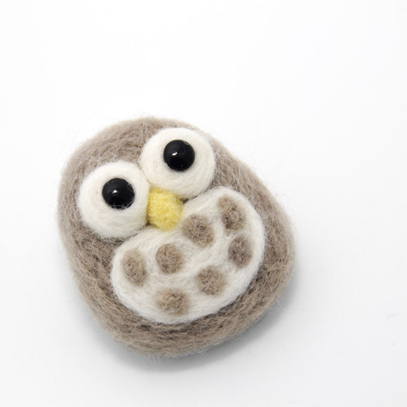 Needle Felting Felted Animals Owl Cute Brooch Jewelry