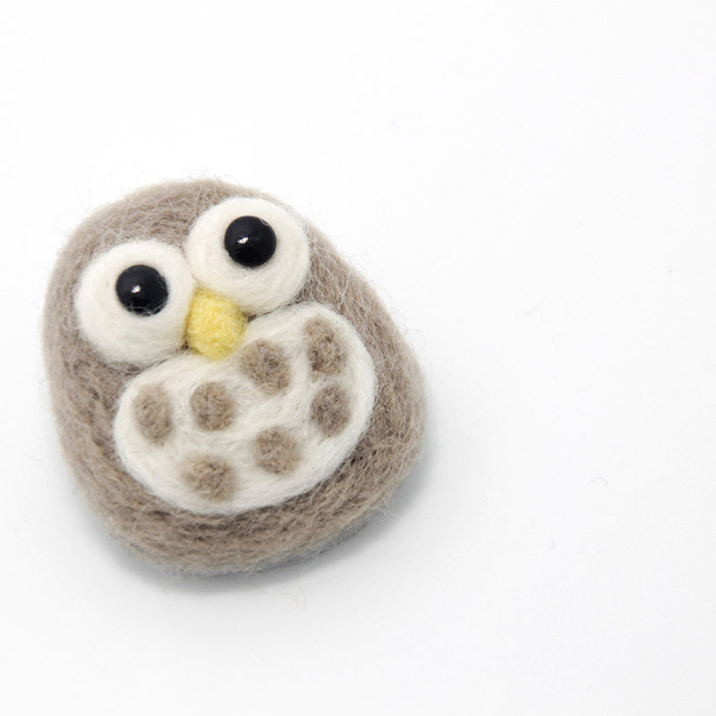 Needle Felting Felted Animals Owl Cute Brooch Jewelry