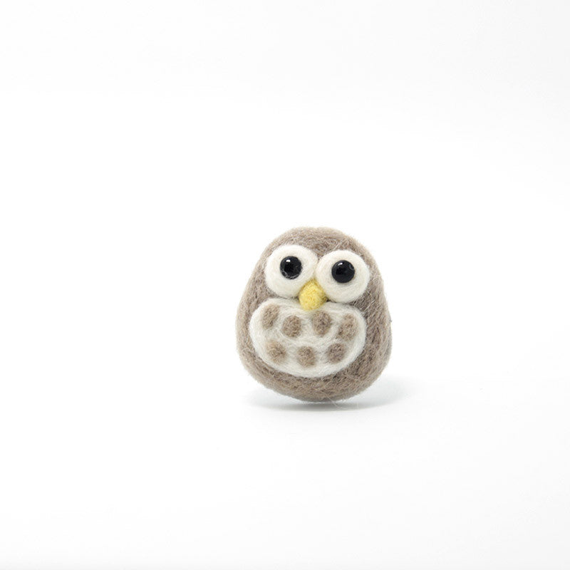 Needle Felting Felted Animals Owl Cute Brooch Jewelry