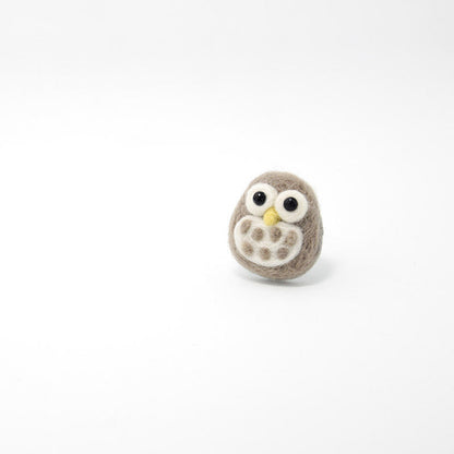 Needle Felting Felted Animals Owl Cute Brooch Jewelry