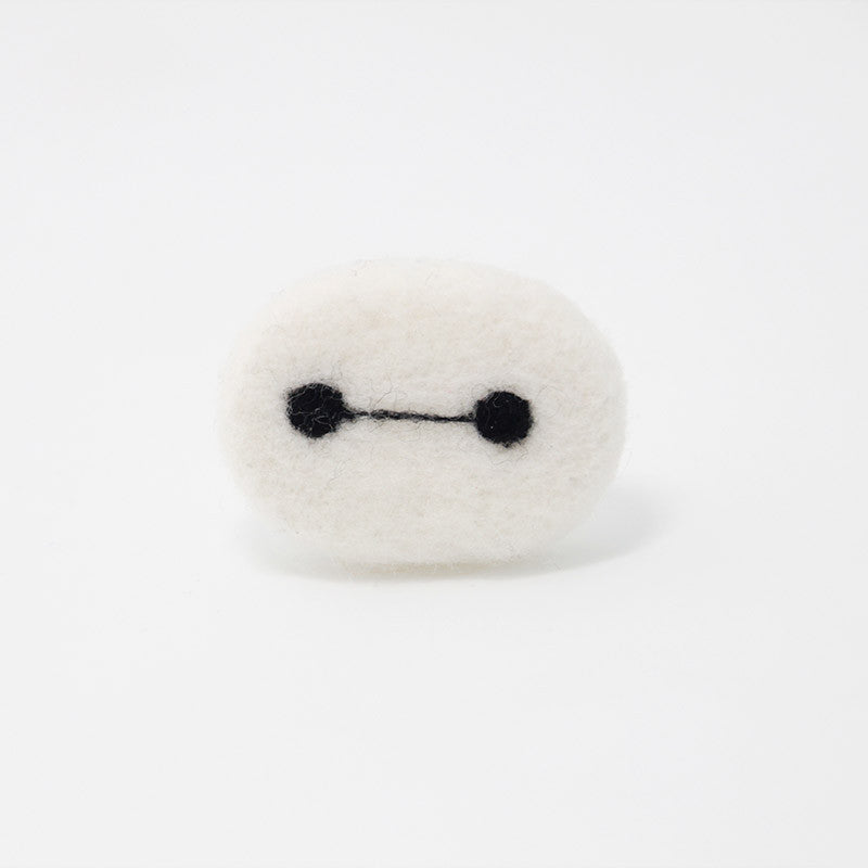 Needle Felted Felting project Big Hero 6 Baymax Cute Brooch