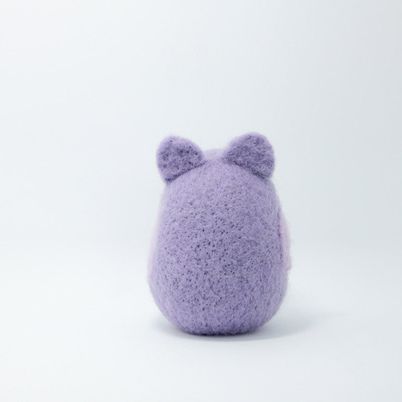 Needle Felted Felting project Animals Owl Purple Cute Craft