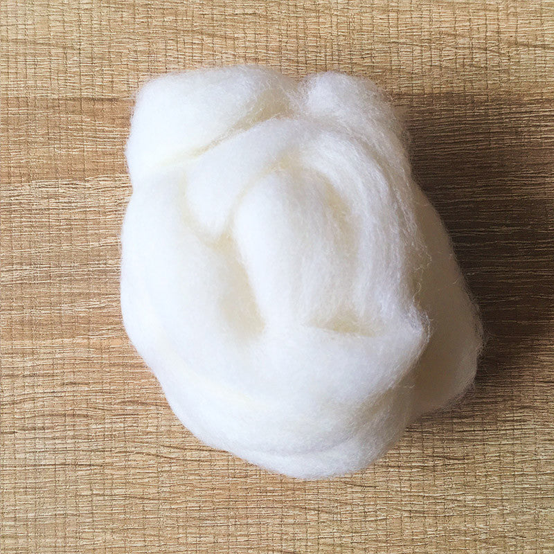 Needle felted wool felting Pure White wool Roving for felting supplies short fabric easy felt