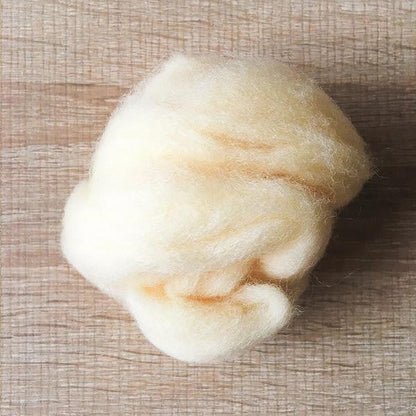 Needle felted supplies wool felting Yellow wool Roving for felting short fabric