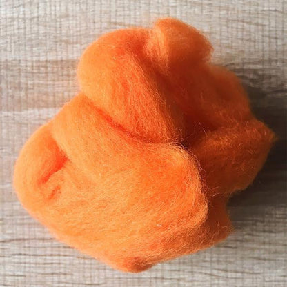 Needle felted supplies wool felting Yellow wool Roving for felting short fabric