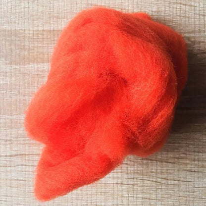 Needle felted supplies wool felting Red wool Roving for felting short fabric